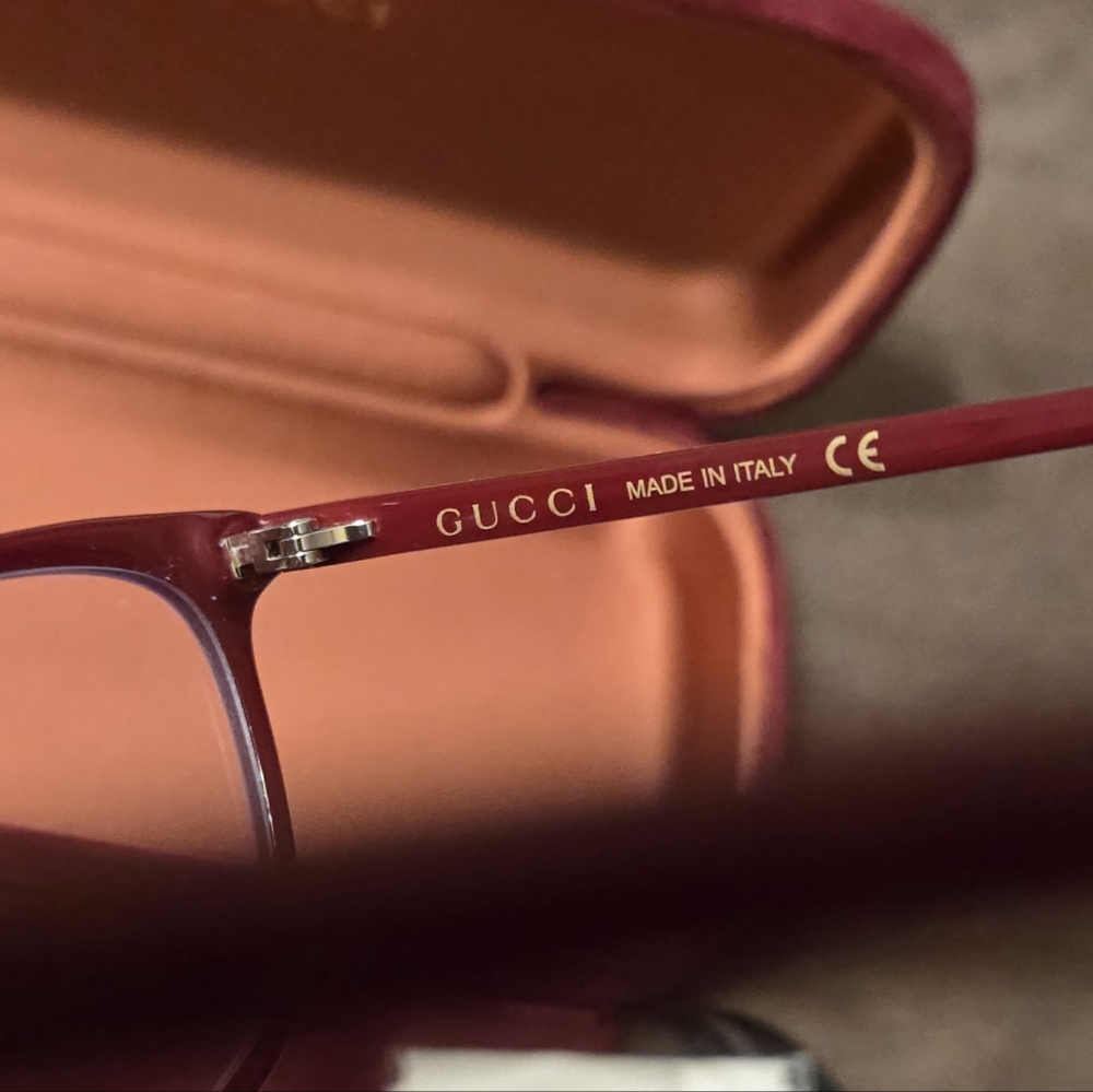 Gucci Burgundy Glasses - Picture 3 of 8